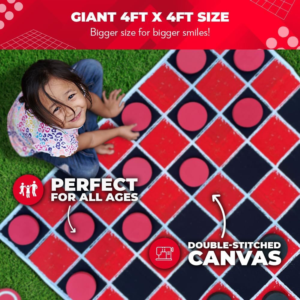 Tic Tac Toe Giant - Гигантский игровой набор 2-в-1: шашки и