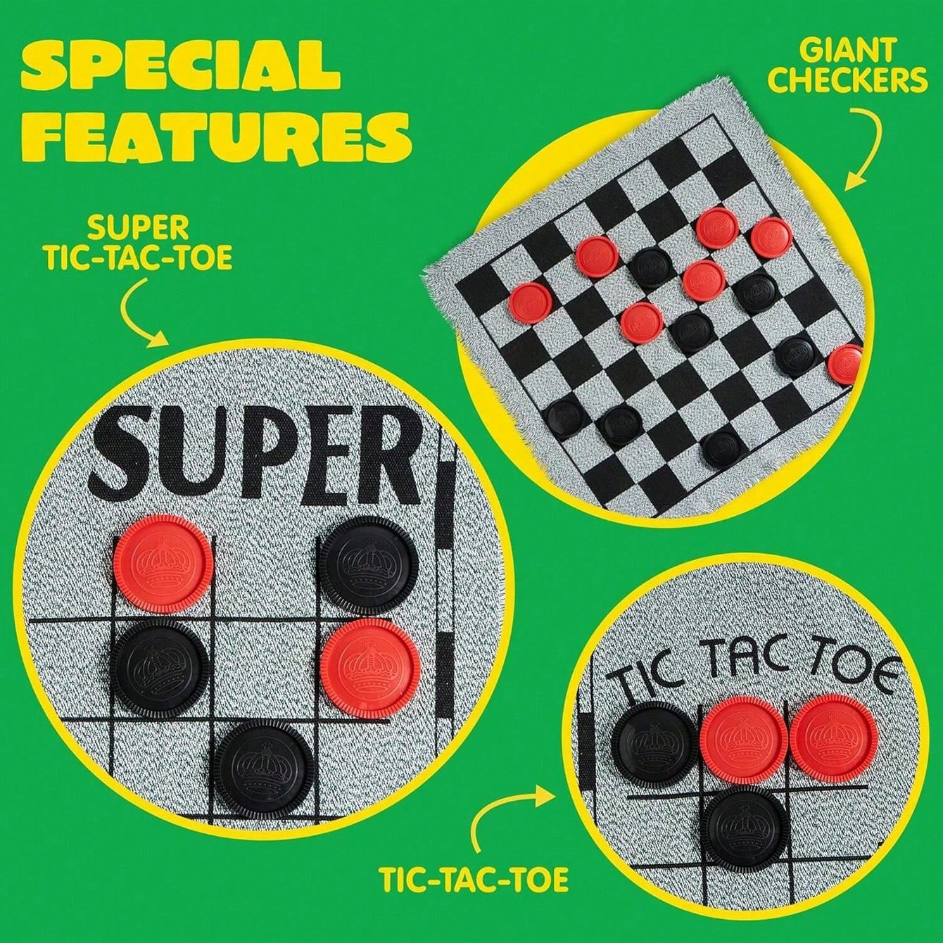 Набор винтажных игр 3-в-1 - Ги – обзор и цена Tic Tac Toe Giant